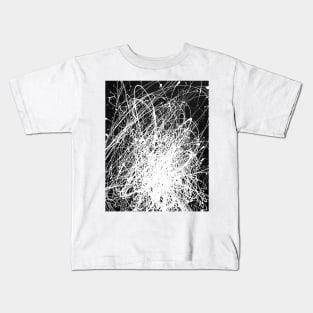 Black and White Drip Painting Kids T-Shirt